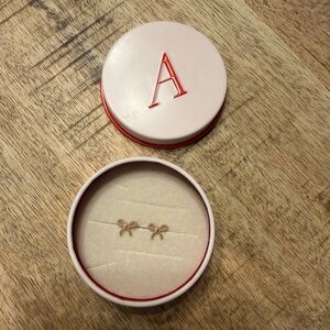 Delicate Gold Bow Stud Earrings - Women Jewelry Earrings